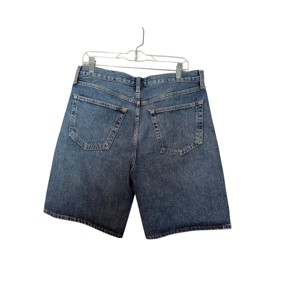 AGOLDE Mid Wash Denim Jean Shorts - Blue - Picture 6 of 13